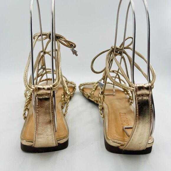 Schutz Lunah Braided Flat Gladiator Sandals Size 9.5B - Picture 11 of 13